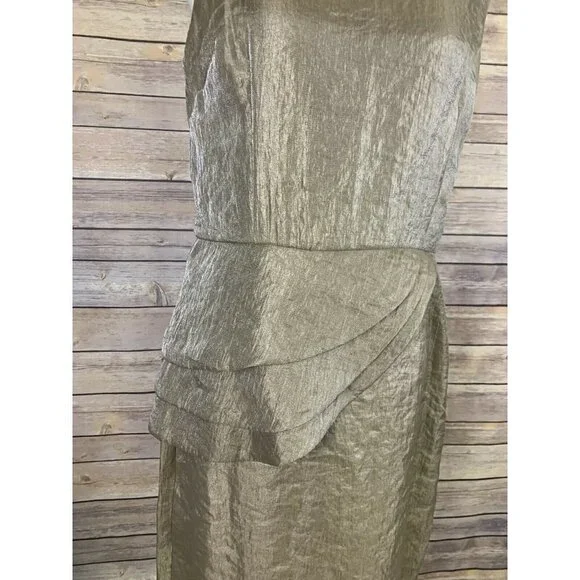 London Times Womens 12 Metallic Dress Sleeveless - Picture 3 of 12